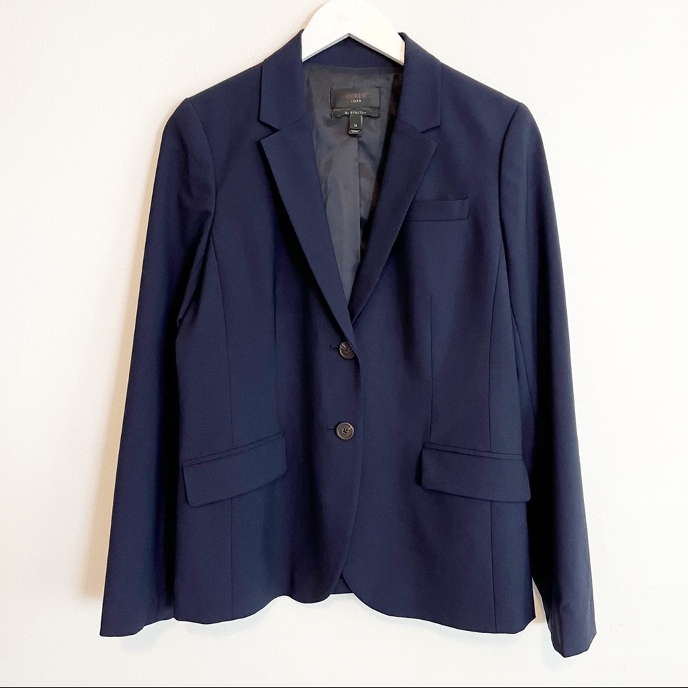 J. Crew Campbell Bi Stretch 1035 Blazer Jacket Tollegno Italian Fabric